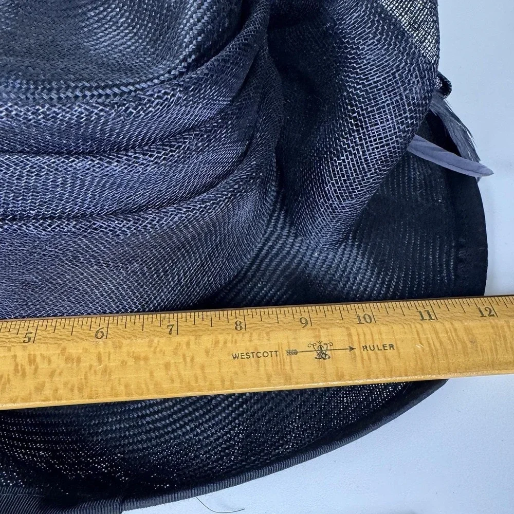 Vintage Ruth Kropveld Chapeau Creations Navy Organza Bow‎ Occasion Hat w Tag